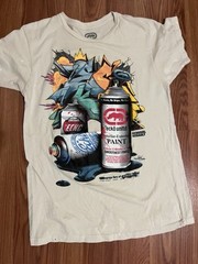 Ecko Graffiti Graphic Mens T-Shirt Size M Spray Paint Street Art Y2K Style