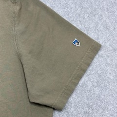 Kuhl Bravado Shirt Mens Large Khaki Wildfibre Cotton Short Sleeve Pocket Tee