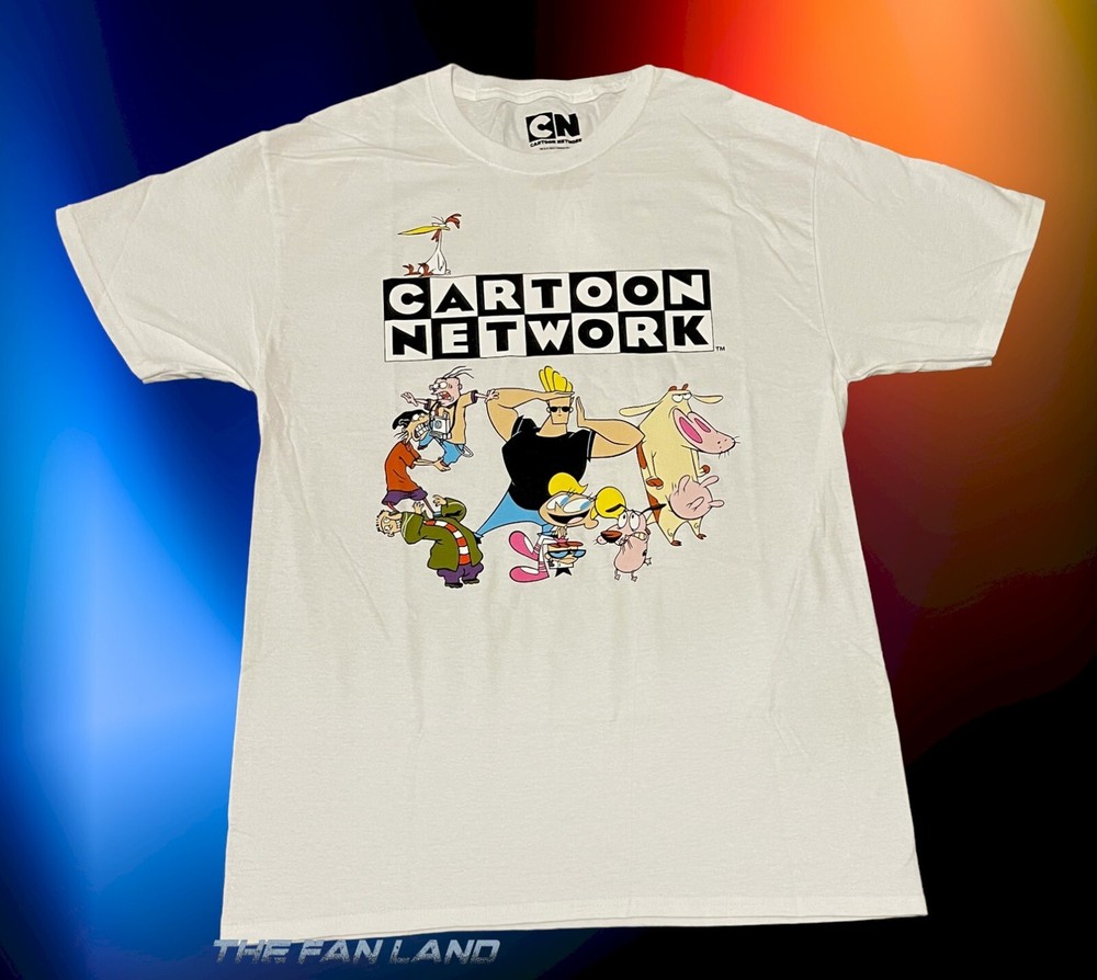 New Cartoon Network 90s Character Squad Cast Men’s White Vintage Retro T-Shirt