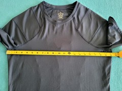 Tommie Copper Compression Shirt Mens 2XL 0873MR Lower Back Support Black