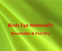 Hi Vis Safety T Shirt ANSI Class 3 Long Sleeve Reflective Tape with Black Bottom
