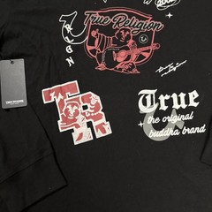 NWT True Religion Graphic Logo Long Sleeve Tee Black Men’s Size XL. C5