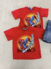 Vtg 2007 Spider-Man Marvel Kids 2T 3T Lot 4pc Graphic Tees & Jorts Denim Set