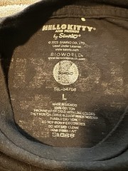 Hello Kitty Racing Car Tokyo Speed Graphic T-shirt Large Black Short Sleeve