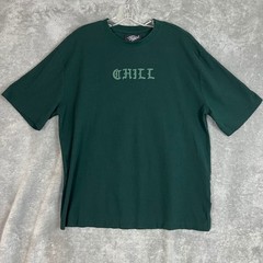 Eighty Eight Brand Graphic Tee Gothic Style “Chill” Unisex M Green