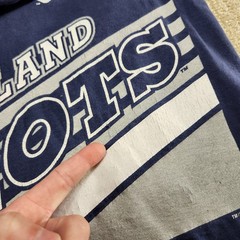 Vintage 90s New England Patriots Shirt Men XL AOP Salem Sports Single Stitch NFL