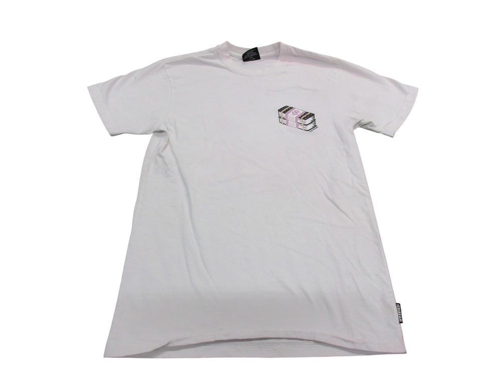 Icecream Shirt Mens Small White Money Stack Graphic Tee Streetwear Logo Back