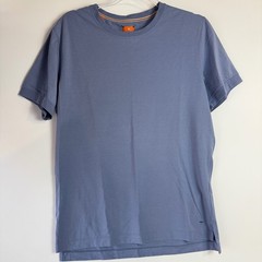 Left Coast Tee T-Shirt Mens M Blue Trim Fitted Short Sleeve Crewneck Set of 2