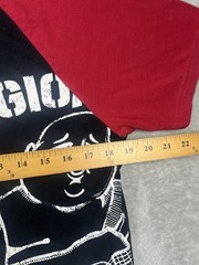TRUE RELIGION Shirt lBlack Red PART BUDDHA Short Sleeve Designer Raglan T-shirt