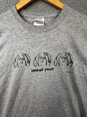 VTG 90s John Lennon The Beatles Caricature Yoko Ono Imagine Peace T Shirt Large