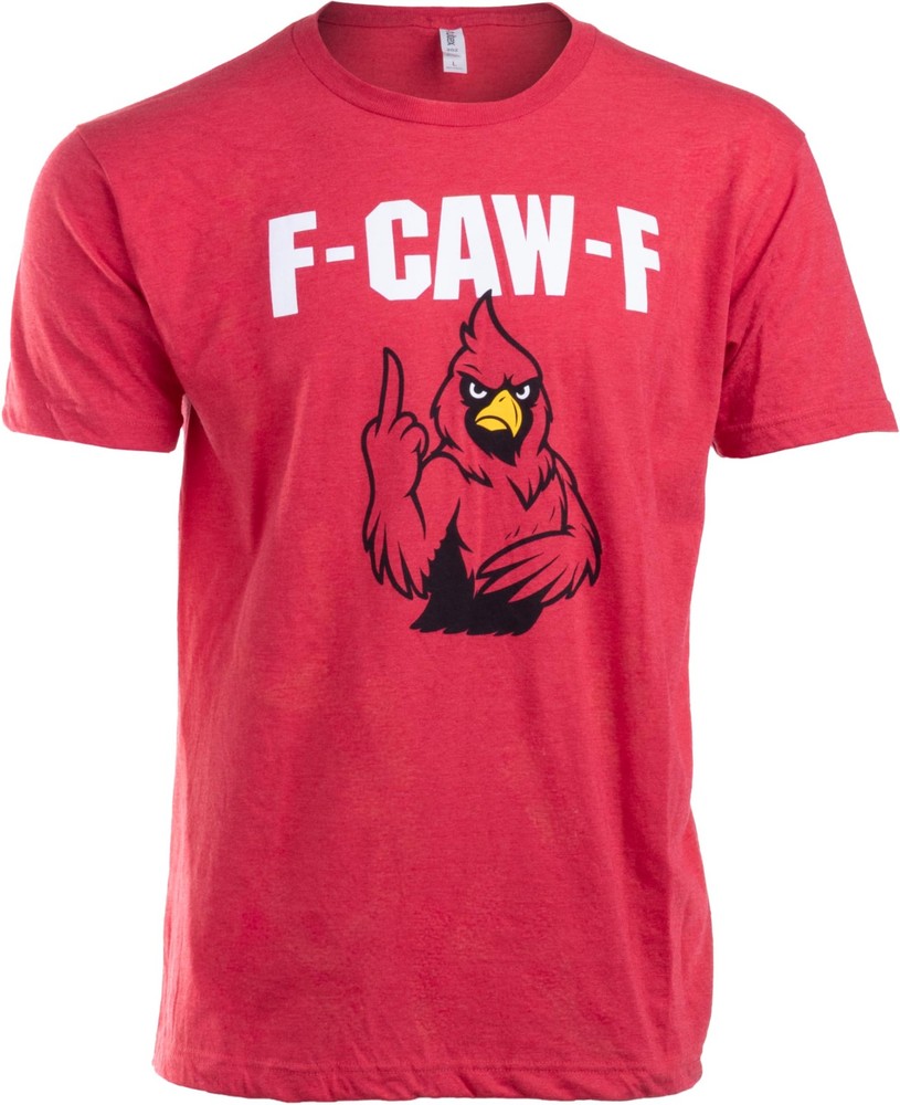 Attitude Red Bird F Caw F Shirt – Funny Rude Saying Men’s X-Large,