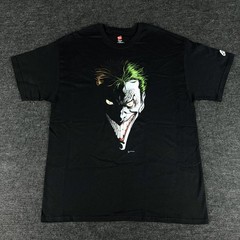Vintage Joker Shirt Mens Large Black.Batman DC Comics Graphitti Graphic Tee 2007