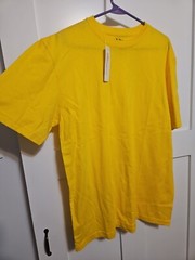 IBS Men’s Cotton Tee Shirt Blank Size L New Yellow