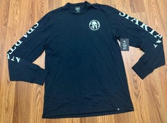 Spartan Race Long Sleeve T Shirt Mens Medium Black Logo Graphic NWT