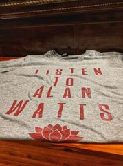 Alan Watts Zen Buddhism T shirt “Listen to Alan Watts” V Neck All Sizes