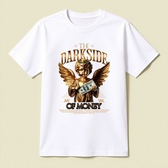 DarkSide Of Money Black Cotton T Shirt All Season
