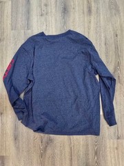 Carhartt Men’s Original Fit Long-Sleeve Graphic Logo T-Shirt, Navy Blue