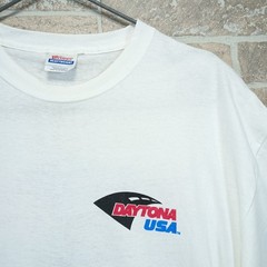 Daytona USA Motorsports Experience T-Shirt Men’s XL Hanes Heavyweight White