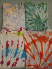 Lot of 4 Men’s Small Tie Dye T Shirts Varied Style, Brand, Pattern