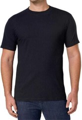 6-Pack Kirkland Signature Men’s Crew Neck Tee, Black Color Size FAST NEW