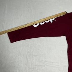 JEDCO Jeep Long Sleeve T Shirt Mens Medium Burgundy Graphic Tee