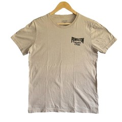 Pendleton T Shirt Mens M Graphic Cream Western Cowboy Woolen Mills Logo Tee