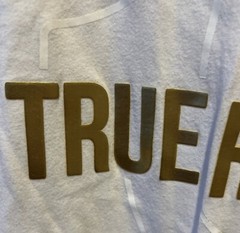 Optic White True Religion Optic White Tee With Gold Metallic Print. Size L (NWT)