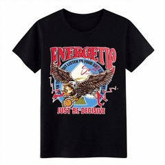 Vintage Soaring Eagle Energetic Motivational Graphic Streetwear Cotton T-Shirt