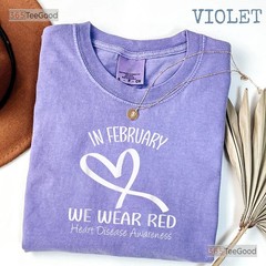 Heart Disease Awareness Month T-Shirt In February We Wear Red Shirt