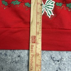 Vintage Holiday Time Christmas Sweatshirt USA Teddy Bears XL Red Ugly Sweater