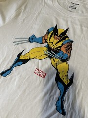 Old Navy x Marvel Wolverine White Graphic Print Logo Men’s Crew Neck T-Shirt L