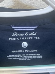 Porter & Ash Men’s Large Performance Tee Red Black White Crew Neck T-Shirt NWT