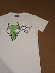 Rare VTG 2006 Invader Zim Taquitos Shirt Mighty Fine Unisex S 18¼x26