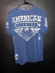American Fighter Premium Athletics T-Shirt Adult M Blue Training Gym MMA Active