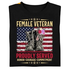 Veteran Day Custom Shirt Female Veteran Proudly Served Personalized Gift_lmg_88