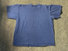 Vintage Nike Air T-Shirt Made in USA Big Logo Navy Blue 80s 90s Y2K XL Boxy
