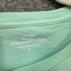 Vineyard Vines Tshirt Mens Large Mangrove Mint Pocket Cotton Short Sleeve NEW