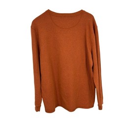 Member’s Mark Thermal Henley Long Sleeve Shirt Rust Orange XL