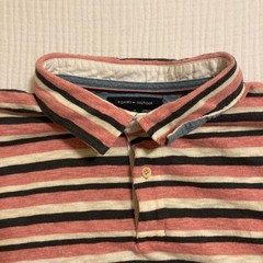 Men’s Tommy Hilfiger Short Sleeve Polo shirt XL Custom Fit Pink/Blue Striped