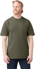 Dickies Mens Heavyweight Crew Neck Pocket T Shirt Military Green Large