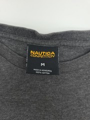 Nautica Competition T-Shirt Men Medium Gray Spell Out Tee. #43662