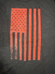 UNITED STATES MARINE CORPS – USMC With US FLAG T-Shirt – CHARCOAL – Size L