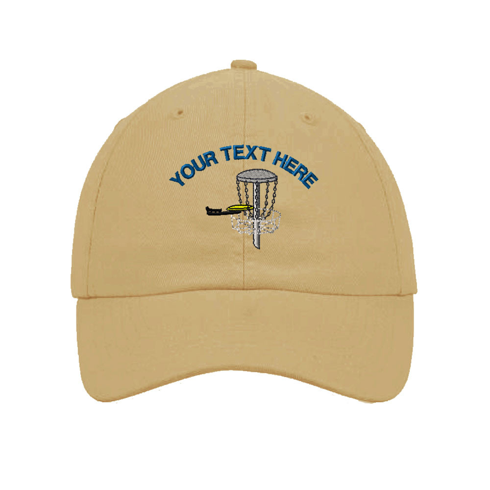 Your Text Here Custom Disc Golf Embroidery Embroidered SOFT Unstructured Hat Cap