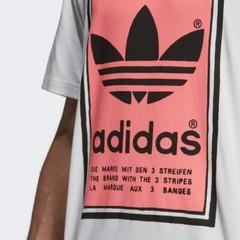 Adidas Originals Filled Label T-Shirt White/Flash Red Men’s Medium Large BNWT