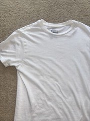 White Mens Shirt – Alfani 100% Cotton T-Shirt – White – Large