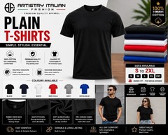 Plain T Shirt 100% Cotton Unisex Mens Womens Crew Neck Casual Tee S-2XL UK