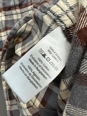 Jachs Mens Beige Plaid Shirt Collared Button Down Long Sleeve Size Large