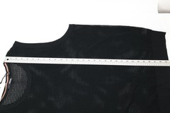 Murano Wanderin West Mesh Tank Top XXL Black Sleeveless Knit NWT