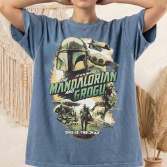 Vintage The Mandalorian And Grogu T-Shirt S-5XL