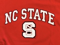 “NC State” North Carolina Wolfpack Red T Shirt – Size L / LARGE – by MV Sport